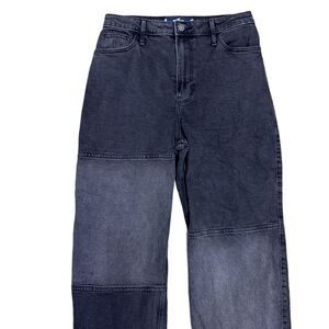 Hollister Women’s 5R 27W 31L Color Block Black Ultra High Rose Dad Jeans
